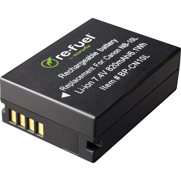 Digipower -Re-Fuel Rechargeable Lithium-Ion Replacement Battery for Canon NB-10L